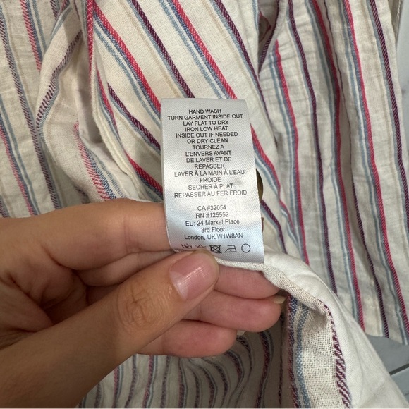 Anthropologie Dolan Anna Double-Breasted Striped Linen Blend Blazer - Picture 13 of 15